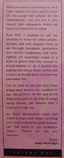 Andy Partridge : My Failed Songwriting Career (Volume One) (12", EP)