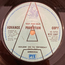 Ambrosia (2) : Holdin' On To Yesterday (7", Single, Promo)
