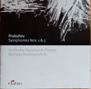 Sergei Prokofiev, Orchestre National De France, Mstislav Rostropovich : Symphonies Nos. 1 & 5 (CD, Album)