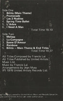 Francis Lai : Bilitis (Original Soundtrack) (Cass, Album)