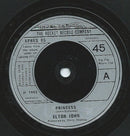 Elton John : Princess (7", Single)