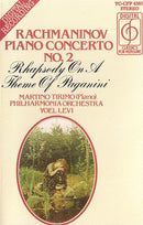 Rachmaninov* - Martino Tirimo, Philharmonia Orchestra, Yoel Levi : Piano Concerto No. 2, Rhapsody On A Theme Of Paganini (Cass, RE)