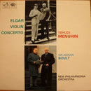 Yehudi Menuhin, Sir Adrian Boult - Sir Edward Elgar : Violin Concerto In B Minor, Op. 61 (LP, RE)