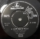 The Beatles : A Hard Day's Night (7", Single, RE)