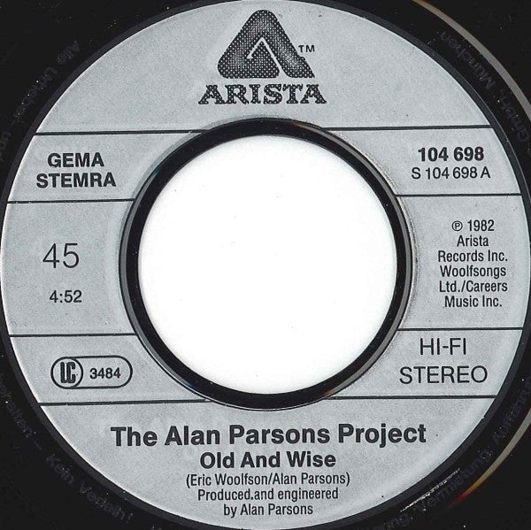 The Alan Parsons Project : Old And Wise (7", Single)