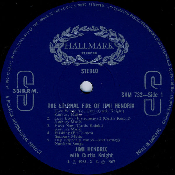 Jimi Hendrix With Curtis Knight : The Eternal Fire Of Jimi Hendrix (LP, Comp)