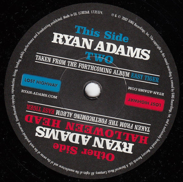 Ryan Adams : Two (7", Single, Num)