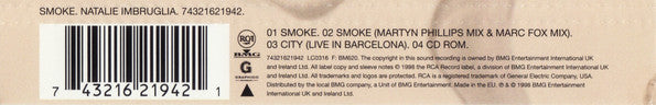 Natalie Imbruglia : Smoke (CD, Single, Enh)