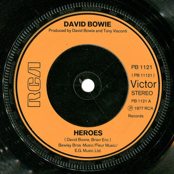 David Bowie : Heroes (7", Single, Inj)