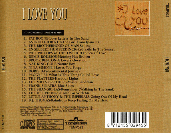 Various : I Love You (CD, Comp)