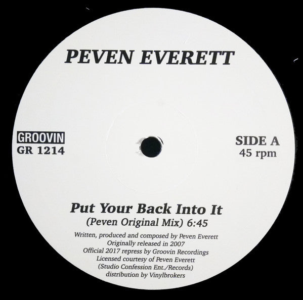 Peven Everett : Put Your Back Into It (12", RE)