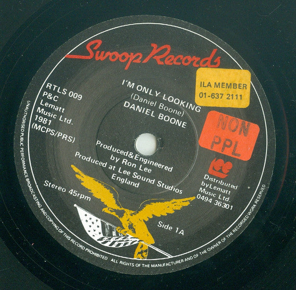 Daniel Boone : I'm Only Looking (7")