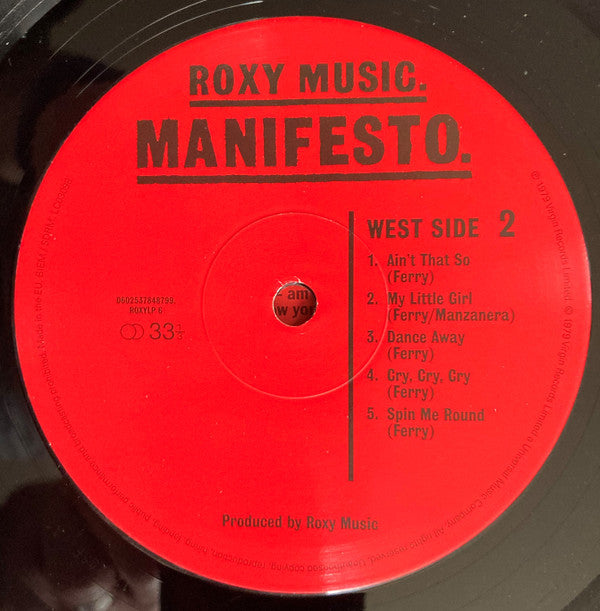 Roxy Music : Manifesto (LP, Album, RE, RP)