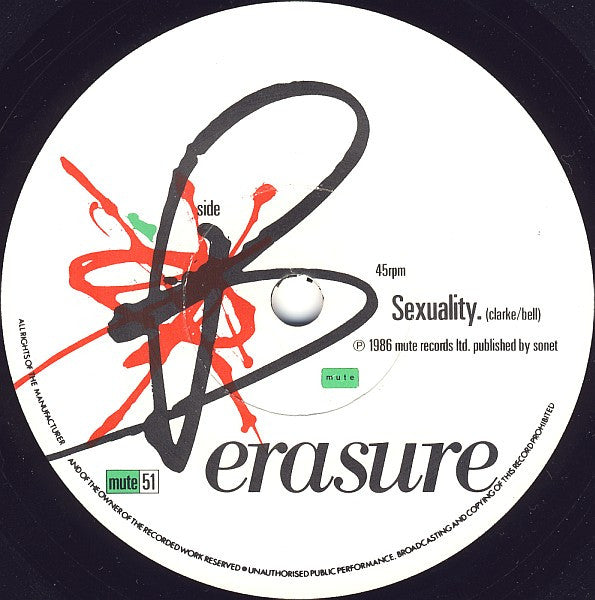 Erasure : Sometimes (7", Single, Pap)