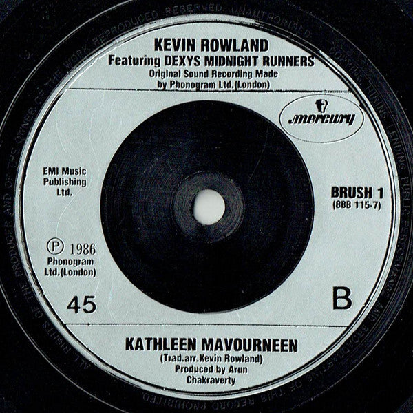 Kevin Rowland Featuring Dexys Midnight Runners : Because Of You (7", Inj)