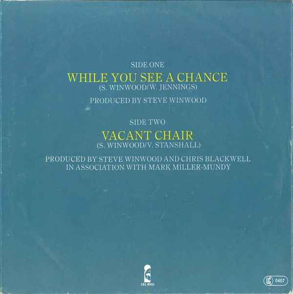 Steve Winwood : While You See A Chance (7", Single)