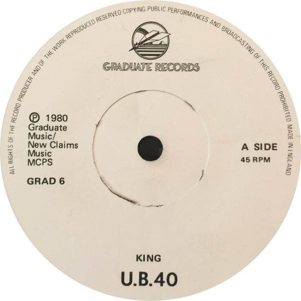 UB40 : King / Food For Thought (7", Single, Tap)