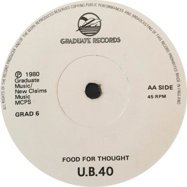 UB40 : King / Food For Thought (7", Single, Tap)