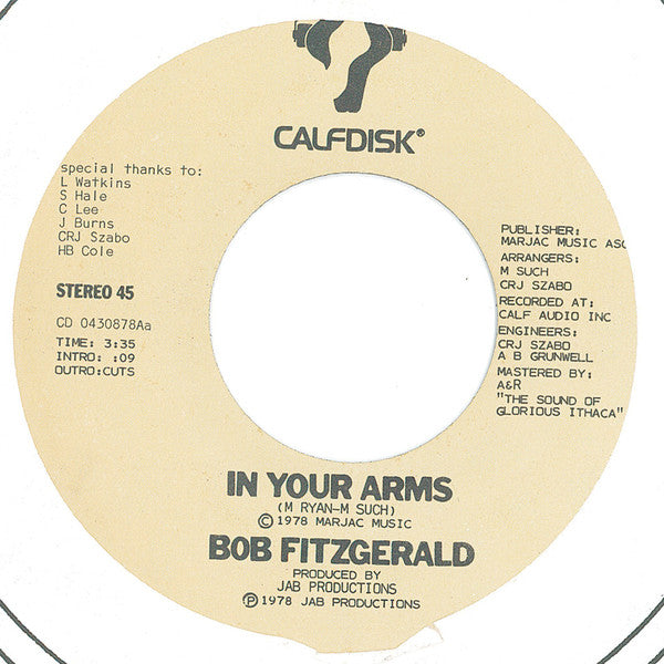 Bob Fitzgerald : Kindly Let Me Know/In Your Arms (7", Single)