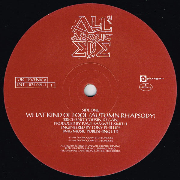 All About Eve : What Kind Of Fool (Autumn Rhapsody) (12", Single)