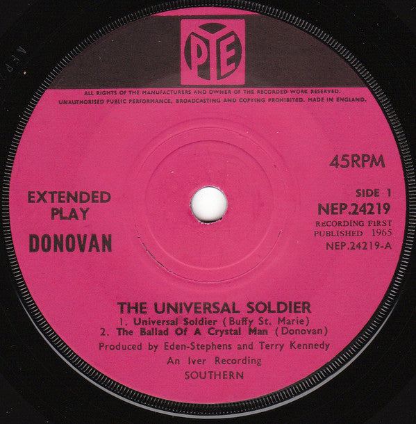 Donovan : The Universal Soldier (7", EP, Mono, Sol)