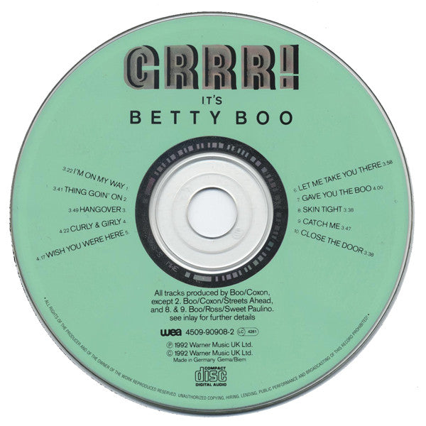 Betty Boo : Grrr!  It's Betty Boo (CD, Album)