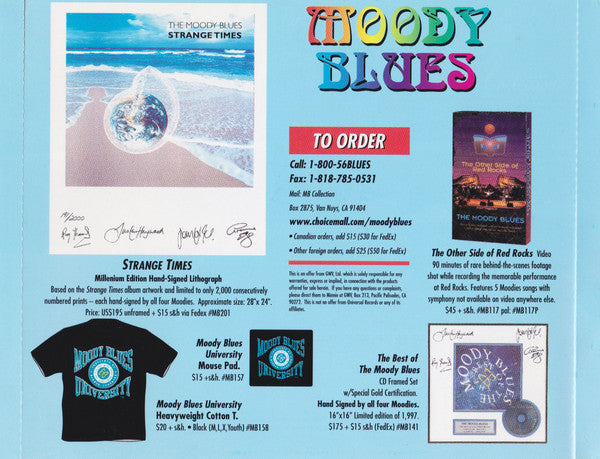 The Moody Blues : Strange Times (CD, Album)