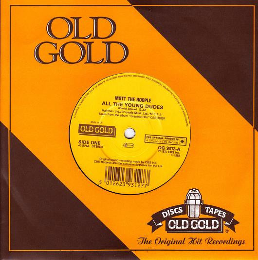 Mott The Hoople : All The Young Dudes / Roll Away The Stone (7", Single)