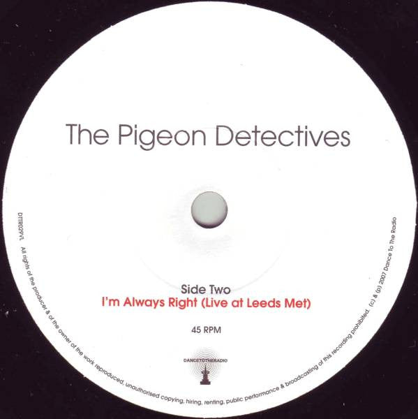 The Pigeon Detectives : I'm Not Sorry (7", Single)