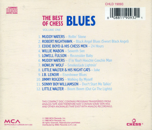 Various : The Best Of Chess Blues - Volume One (CD, Comp, RE, RM)