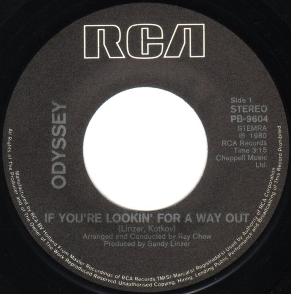 Odyssey (2) : If You're Lookin' For A Way Out (7", Single)