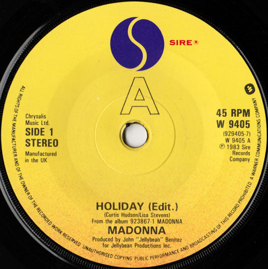 Madonna : Holiday (7", Single, Mat)