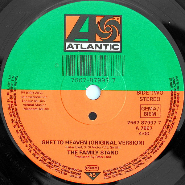 The Family Stand : Ghetto Heaven (7", Single, Sma)