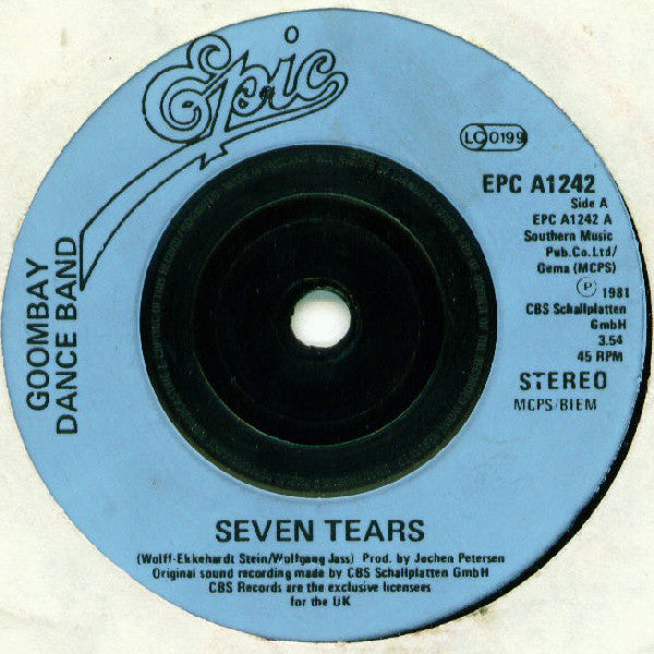 Goombay Dance Band : Seven Tears (7", Single, Blu)