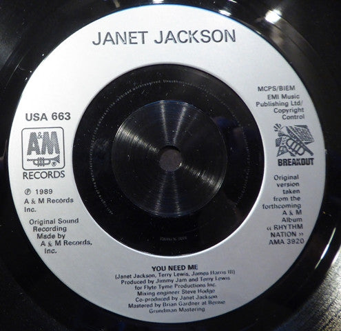 Janet Jackson : Miss You Much (7", Single, Ltd, Pos)