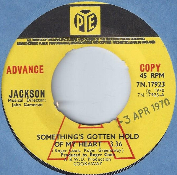 Jackson (51) : Something's Gotten Hold Of My Heart (7", Single, Promo)