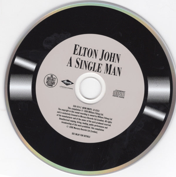 Elton John : A Single Man (CD, Album, RE, RM, RP)