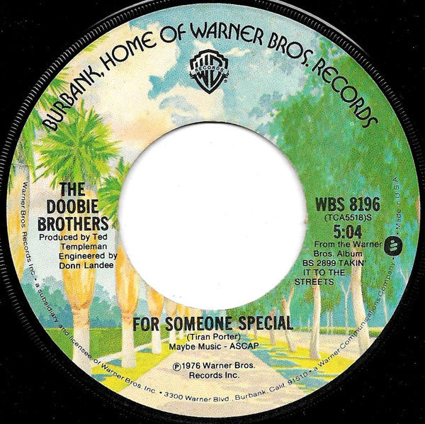 The Doobie Brothers : Takin' It To The Streets (7", Single, Win)