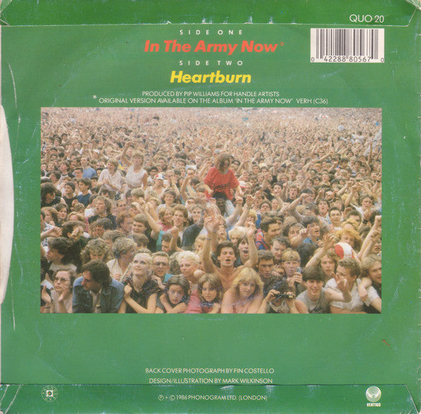 Status Quo : In The Army Now (7", Single, Sil)