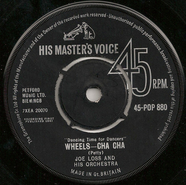 Joe Loss & His Orchestra : Wheels-Cha Cha (7", RP, Pus)