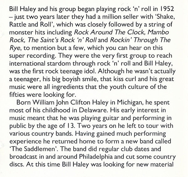 Bill Haley And His Comets : The Original Hits '54-'57 (CD, Comp, RM)