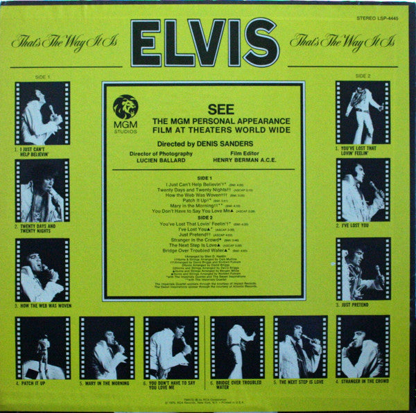 Elvis Presley : That's The Way It Is (LP, Album, RP, Dyn)