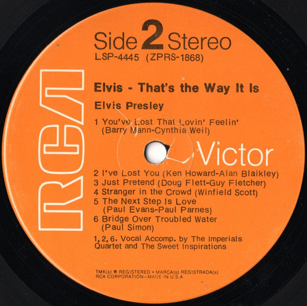 Elvis Presley : That's The Way It Is (LP, Album, RP, Dyn)