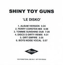 Shiny Toy Guns : Le Disko (CDr, Promo)