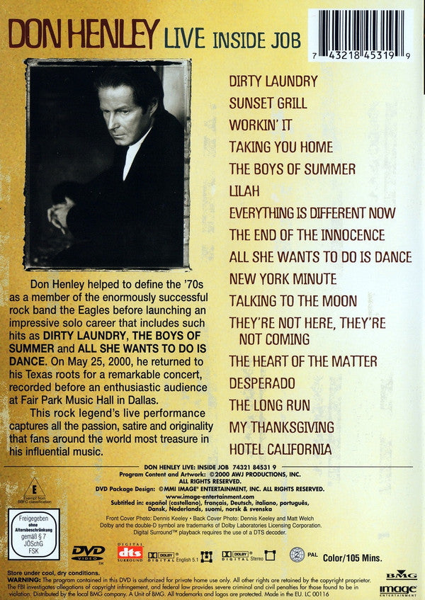 Don Henley : Live: Inside Job (DVD-V, PAL, Reg)