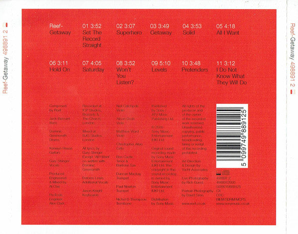 Reef : Getaway (CD, Album)