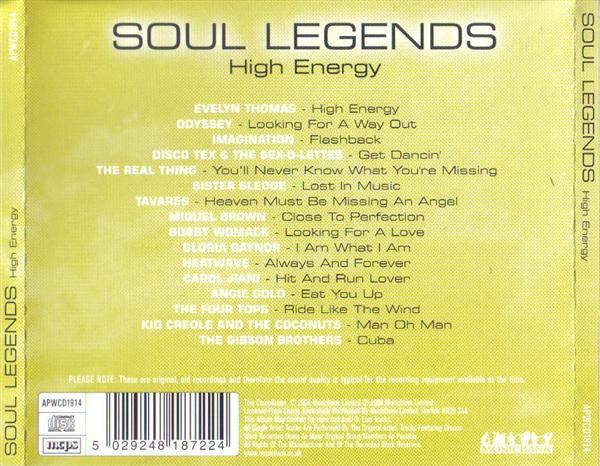 Various : Soul Legends - High Energy (CD, Comp)