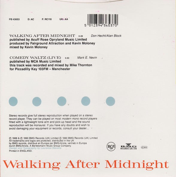 Fairground Attraction : Walking After Midnight (7", Single)