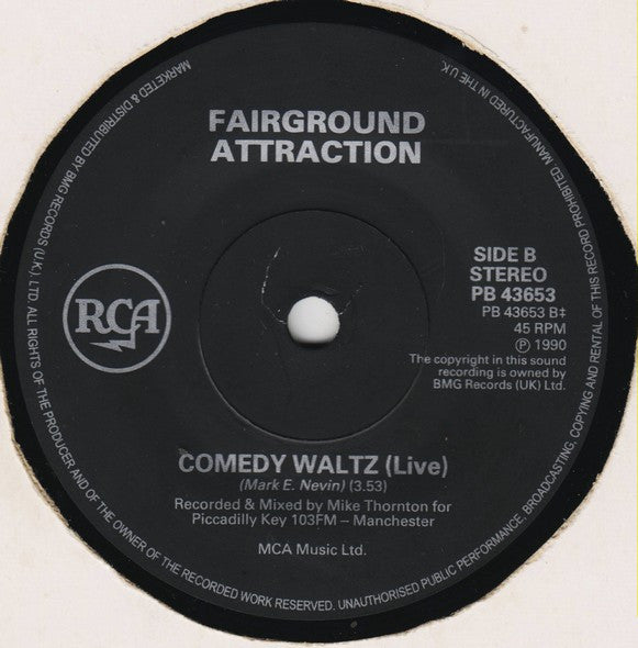 Fairground Attraction : Walking After Midnight (7", Single)