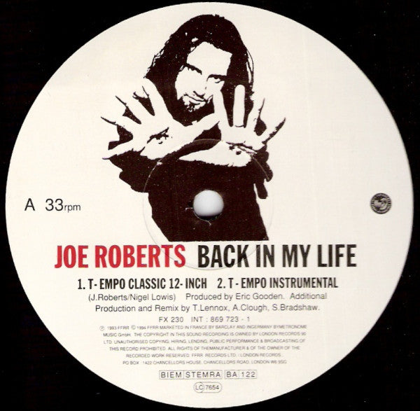 Joe Roberts : Back In My Life (T-Empo And Morales Remixes) (12")